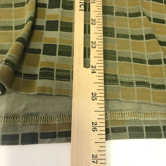 Vintage Red Tab Levis Raglan Top Womens Large Green Abstract Knit Scoop Neck Y2K - Picture 10 of 10